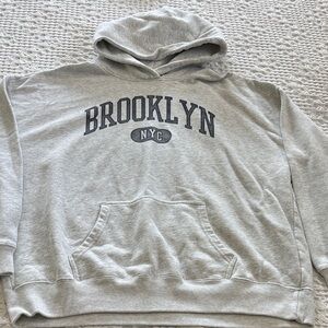 Hollister Gray Brooklyn NYC Hoodie